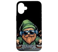 Funny Dwarf Costume with Sunglasses and DJ Booth Case for iPhone 16 Plus
