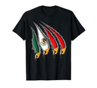 Funny Eagle Claws with Mexican Flag Mexico Independence Day T-Shirt