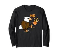Funny Eagle Kicking Crown No Kings America Protest Democracy Long Sleeve T-Shirt