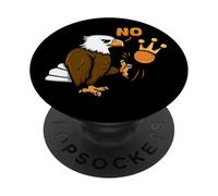 Funny Eagle Kicking Crown No Kings America Protest Democracy PopSockets Adhesive PopGrip
