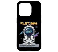 Funny Earth Conspiracy Theory Flat Astronaut Space Case for iPhone 15 Pro