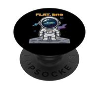 Funny Earth Conspiracy Theory Flat Astronaut Space PopSockets Adhesive PopGrip
