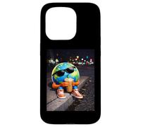 Funny Earth Day Earth Drinking Iced Coffee Planet Meme Case for iPhone 15 Pro