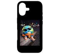 Funny Earth Day Earth Drinking Iced Coffee Planet Meme Case for iPhone 17