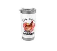 Funny Easily Distracted By Chickens Tee for Chicken Lovers Stainless Steel Insulated Tumbler