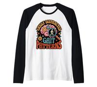 Funny Easily Distracted By Gait Patterns PT Therapist Raglan Baseball Tee