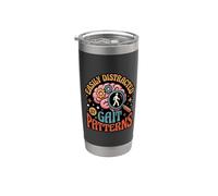 Funny Easily Distracted By Gait Patterns PT Therapist Stainless Steel Insulated Tumbler