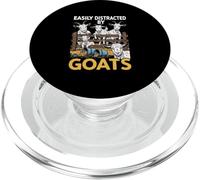 Funny Easily Distracted By Goats Homestead Humor PopSockets PopGrip for MagSafe