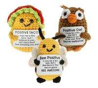 Funny Easter Basket Essentials Set Cute Versatile Mini Crochet Bee Expressing Emotion Mini Emotion Crochet Kit for Presents