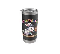 Funny Easter Bunny Catch The Eggs Baseball Bunny Catcher Stainless Steel Insulated Tumbler