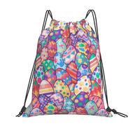 Funny Easter Bunny Eggs Men Women Pe Bag Waterproof String Backpack Portable Gym Sack For Travel Beach Holidays
