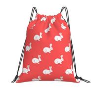 Funny Easter Bunny Eggs Women Men Drawstring Bag Waterproof Drawstring Backpack Adjustable Pe Bag For Climbing Travel Beach