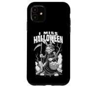 Funny Easter Bunny Grim Reaper I Miss Halloween Gothic Case for iPhone 11