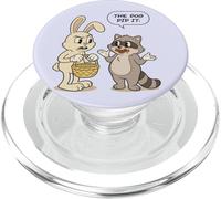 Funny Easter Bunny Raccoon The Dog Did It Chocolate Thief PopSockets PopGrip for MagSafe