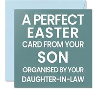 Funny Easter Cards for Women Men - Organised By - Joke Happy Easter Card for Mum Dad from Daughter Son, Rude Banter Humour Gifts, 145mm Spring Seasonal Greeting Cards Family