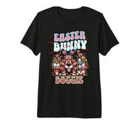 Funny Easter Doggie in Bunny Ears Cute and Unique Easter Premium T-Shirt