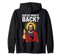 Funny Easter Jesus Shirt Guess Who's Back Zip Hoodie