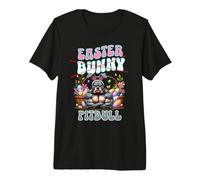 Funny Easter Pitbull in Bunny Ears Cute and Unique Easter Premium T-Shirt