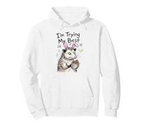 Funny Easter Possum I'm Trying My Best Opossum Easter Egg Pullover Hoodie