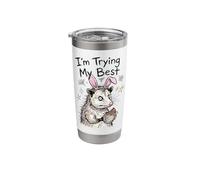 Funny Easter Possum I'm Trying My Best Opossum Easter Egg Stainless Steel Insulated Tumbler