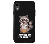 Funny Easter Raccoon Nothing To See Here Trash Panda Case for iPhone XR