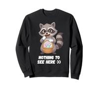 Funny Easter Raccoon Nothing To See Here Trash Panda Sweatshirt
