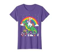 Funny Easter Unicorn Bunny Cute Girls Easter Rainbow T-Rex T-Shirt