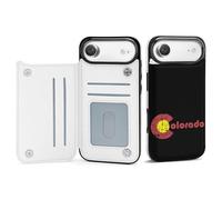 Funny Eat Colorado Flag Phone Case Compatible with iPhone 17/17 Air/17 Pro/17 Pro Max Flip Protective Cover with Card Holder