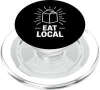 Funny Eat Local Milk Carton Minimalist Saying PopSockets PopGrip for MagSafe
