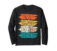 Funny Eat Sleep Bowls Repeat Lawn Bowl & Bowling Gifts Tee Long Sleeve T-Shirt