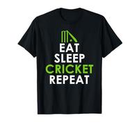 Funny Eat Sleep Cricket Repeat For The Cricket Player T-Shirt