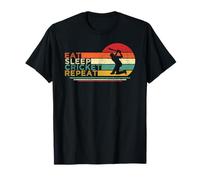Funny Eat Sleep Cricket Repeat For The Cricket Player T-Shirt