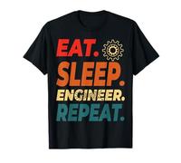 Funny Eat Sleep Engineer Repeat Engineering Gifts Men Women T-Shirt