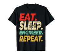 Funny Eat Sleep Engineer Repeat Engineering Gifts Men Women T-Shirt