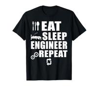 Funny Eat Sleep Engineer Repeat Engineering Gifts Men Women T-Shirt
