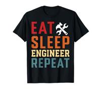 Funny Eat Sleep Engineer Repeat Engineering Gifts Men Women T-Shirt