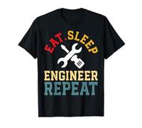 Funny Eat Sleep Engineer Repeat Engineering Gifts Men Women T-Shirt