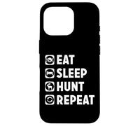 Funny Eat Sleep Hunt Repeat Rabbit Deer Hound Case for iPhone 16 Pro