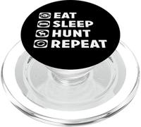 Funny Eat Sleep Hunt Repeat Rabbit Deer Hound PopSockets PopGrip for MagSafe