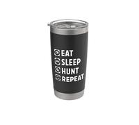 Funny Eat Sleep Hunt Repeat Rabbit Deer Hound Stainless Steel Insulated Tumbler