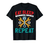 Funny Eat Sleep Mechanical Engineer Repeat Engineering Gifts T-Shirt