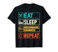 Funny Eat Sleep Mechanical Engineer Repeat Engineering Gifts T-Shirt