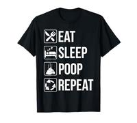 Funny Eat Sleep Poop Repeat TShirt T-Shirt