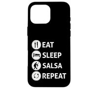 Funny Eat Sleep Salsa Repeat Ballroom Dance T-shirt Case for iPhone 16 Pro Max