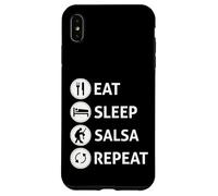 Funny Eat Sleep Salsa Repeat Ballroom Dance T-shirt Case for iPhone XS Max