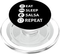 Funny Eat Sleep Salsa Repeat Ballroom Dance T-shirt PopSockets PopGrip for MagSafe