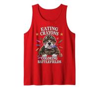Funny Eating Crayons Coloring BATTLEFIELDS Jarhead Father Tank Top