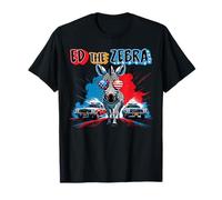 Funny Ed The Zebra 2025 Captured Retro Vintage 4th of July T-Shirt