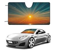 Funny Ed with Sun Rays Car Windshield Sun Shade, Reflector Car Sun Visor, Foldable Front Window Sunshade Cover, Heat Insulation, Blocks UV Rays, Keeps Vehicle Cool, for SUV Truck(51"x28")