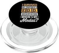 Funny EdD Husband Doctor of Education Dissertation Humor PopSockets PopGrip for MagSafe
